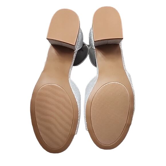 Dream Pairs Silver Glitter Sparkle Block Heel, Size 7 - Picture 7 of 7